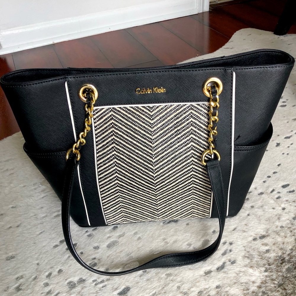 CALVIN KLEIN Hayden Saffiano Leather Tote
